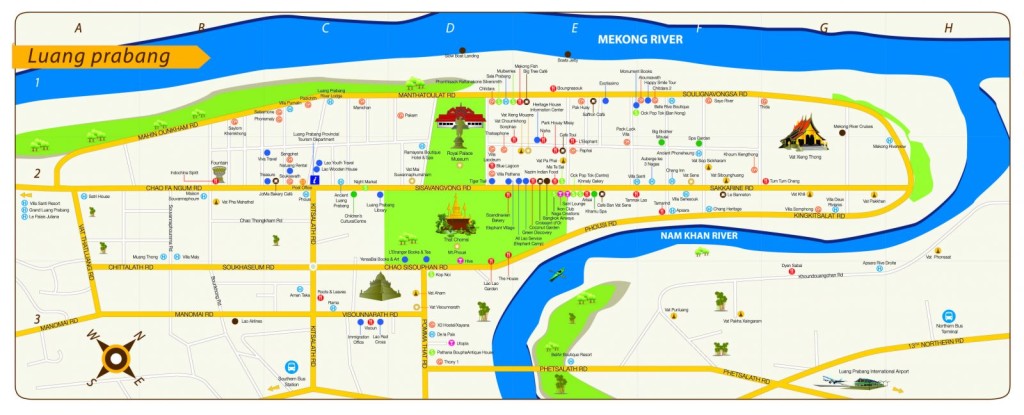 Luang Prabang map