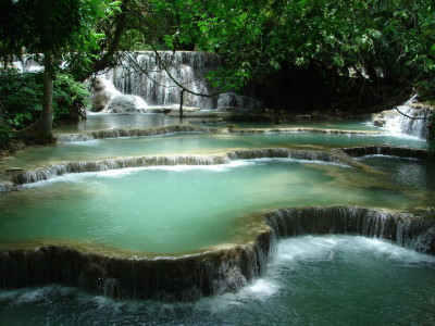 Luang Prabang Kuang Si waterfall