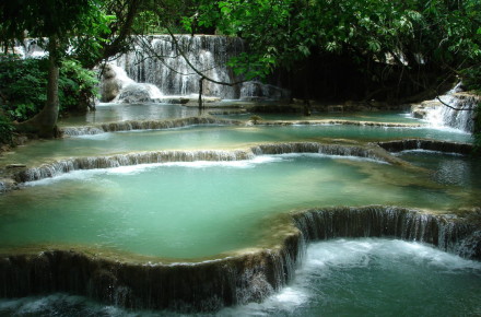 Luang Prabang Kuang Si waterfall