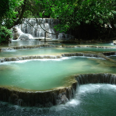 Luang Prabang Kuang Si waterfall